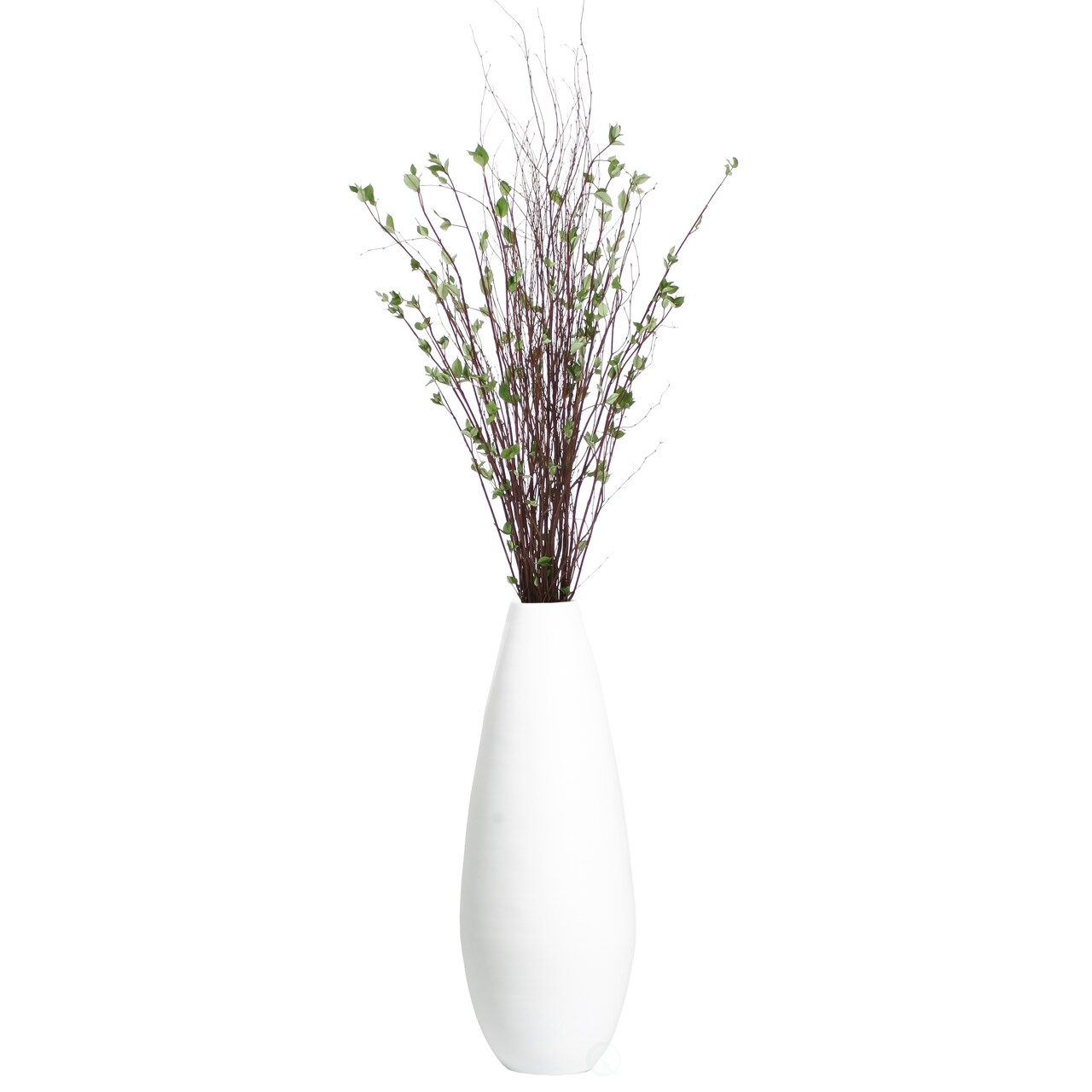 31.5" Spun Bamboo Tall Floor Vase - Sleek Metallic Finish, Elegant Home Decoration, Modern Accent Piece, Living Room Decor, Handcrafted Bamboo Art, Contemporary Interior Design, Unique Tall Vase